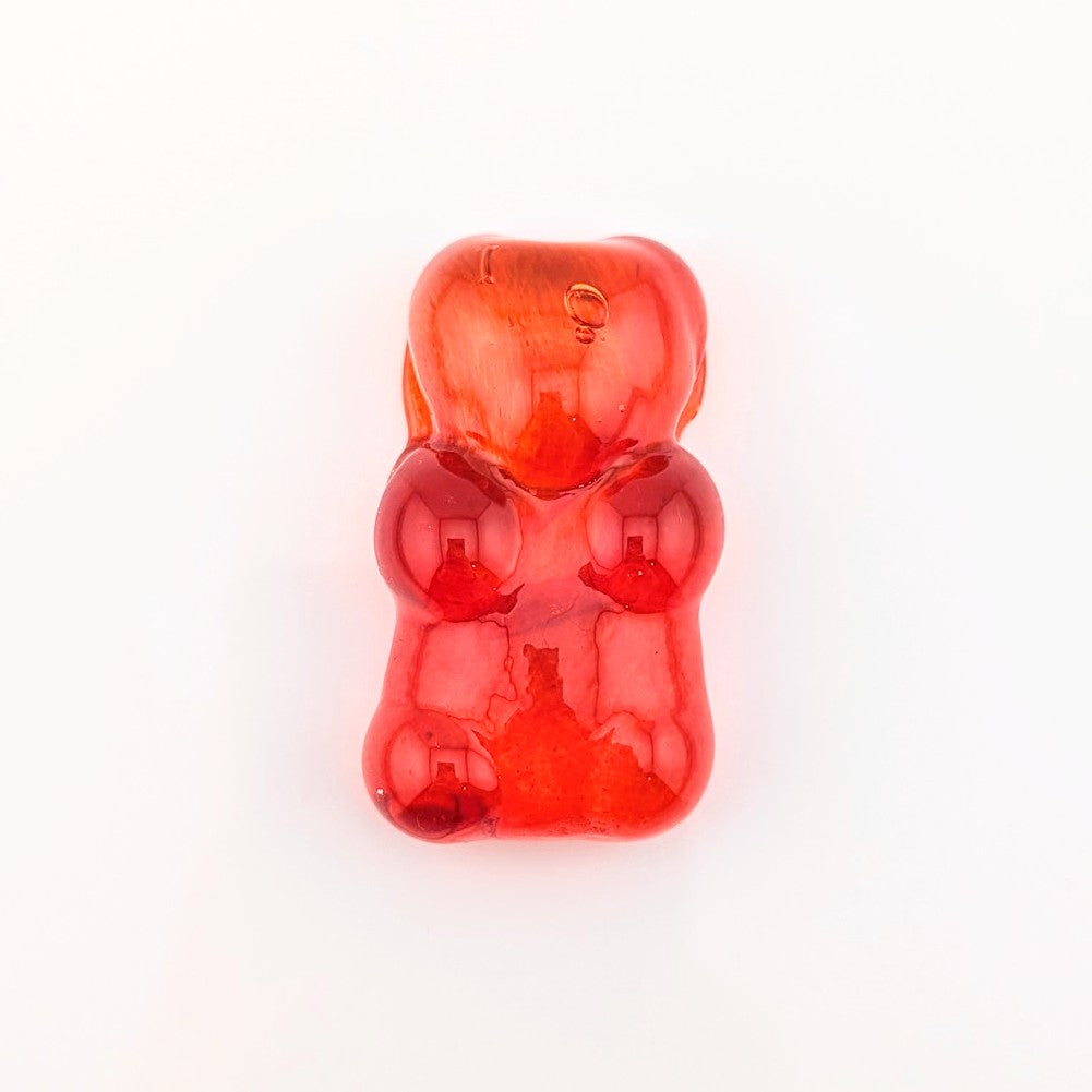 Eriko Kobayashi
Gummy Bear (Red), 2024
Glass Sculpture
Approx. 28 x 48 x 16 mm

From Eriko Kobayashi's Hyperrealistic Glass Food Series