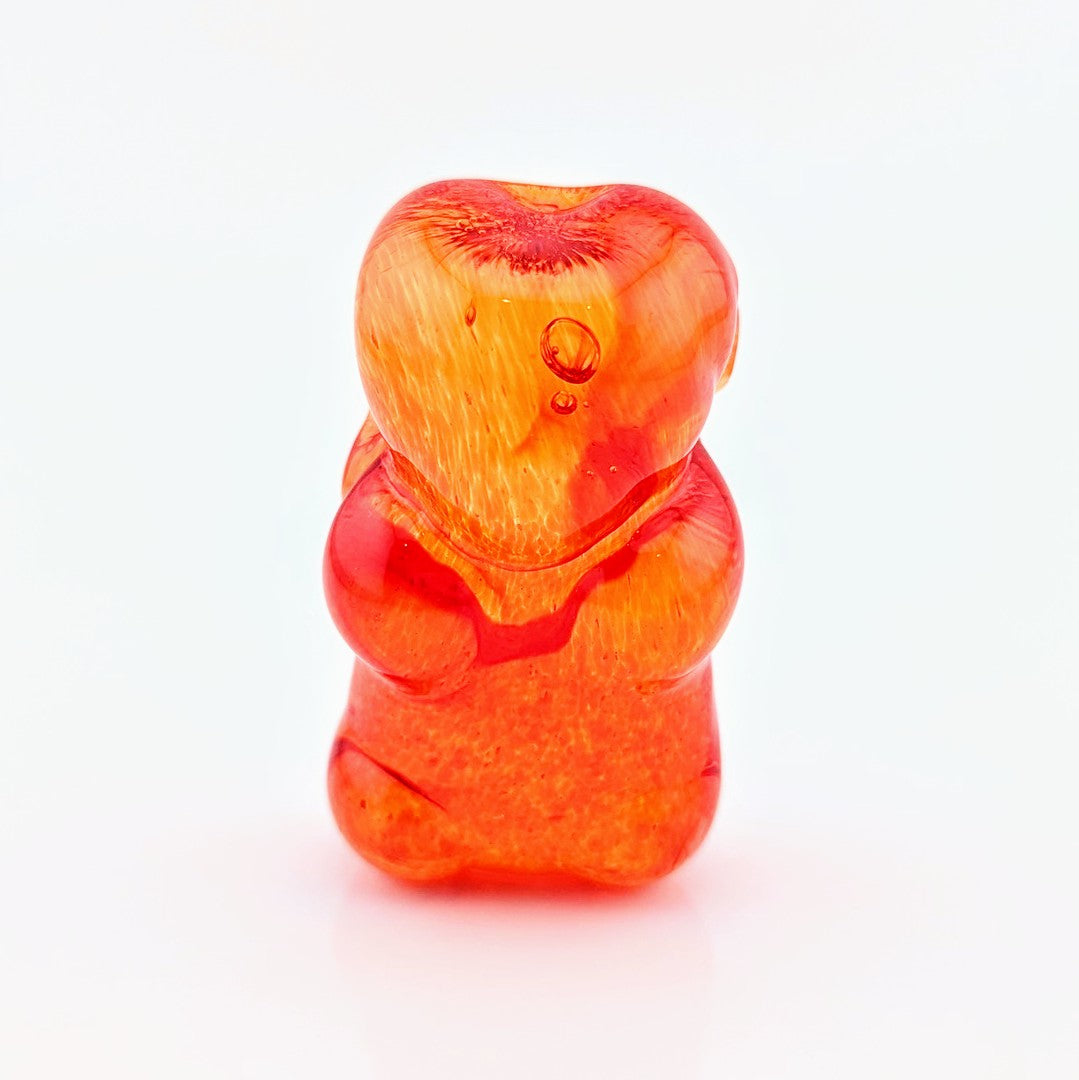 Eriko Kobayashi
Gummy Bear (Red), 2024
Glass Sculpture
Approx. 28 x 48 x 16 mm

From Eriko Kobayashi's Hyperrealistic Glass Food Series