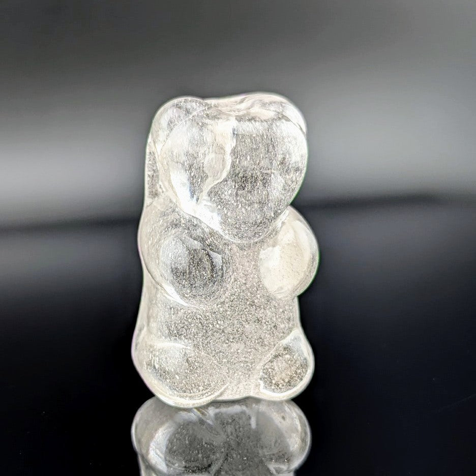 Eriko Kobayashi
Gummy Bear (White), 2024
Glass Sculpture
Approx. 28 x 48 x 19 mm

From Eriko Kobayashi's Hyperrealistic Glass Food Series