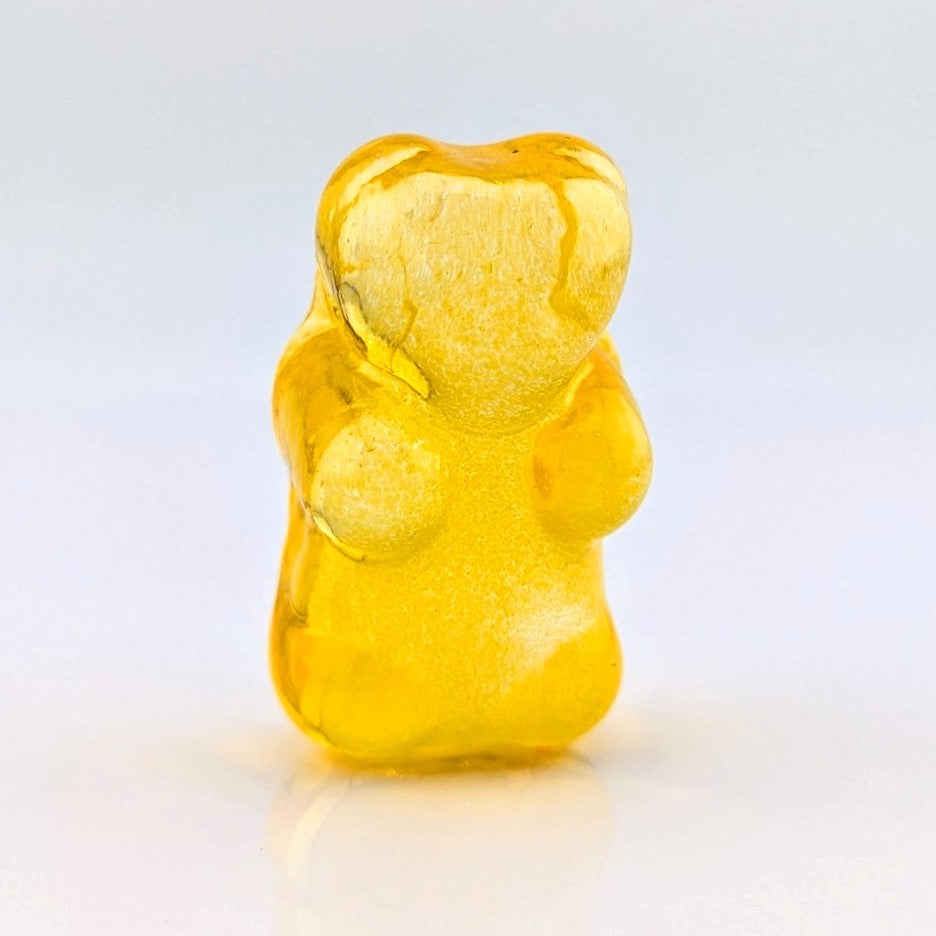 Eriko Kobayashi
Gummy Bear (Yellow), 2024
Glass Sculpture
Approx. 27 x 47 x 18 mm

From Eriko Kobayashi's Hyperrealistic Glass Food Series