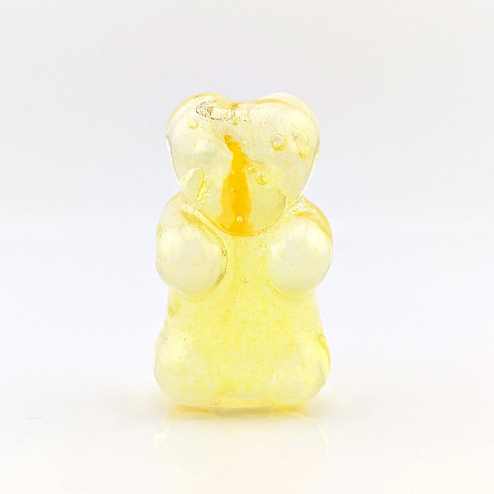 Eriko Kobayashi
Gummy Bear (Yellow), 2024
Glass Sculpture
Approx. 27 x 47 x 16 mm

From Eriko Kobayashi's Hyperrealistic Glass Food Series