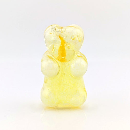 Eriko Kobayashi
Gummy Bear (Yellow), 2024
Glass Sculpture
Approx. 27 x 47 x 16 mm

From Eriko Kobayashi's Hyperrealistic Glass Food Series