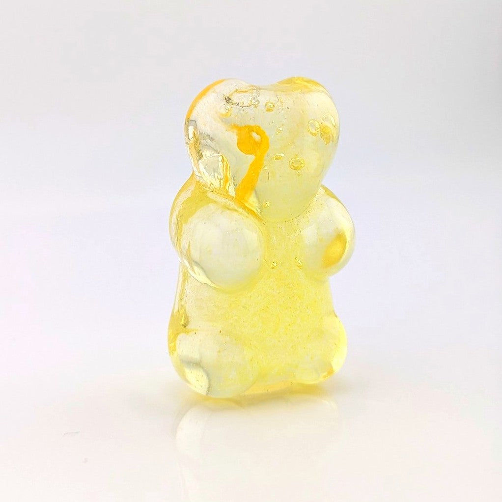 Eriko Kobayashi
Gummy Bear (Yellow), 2024
Glass Sculpture
Approx. 27 x 47 x 16 mm

From Eriko Kobayashi's Hyperrealistic Glass Food Series