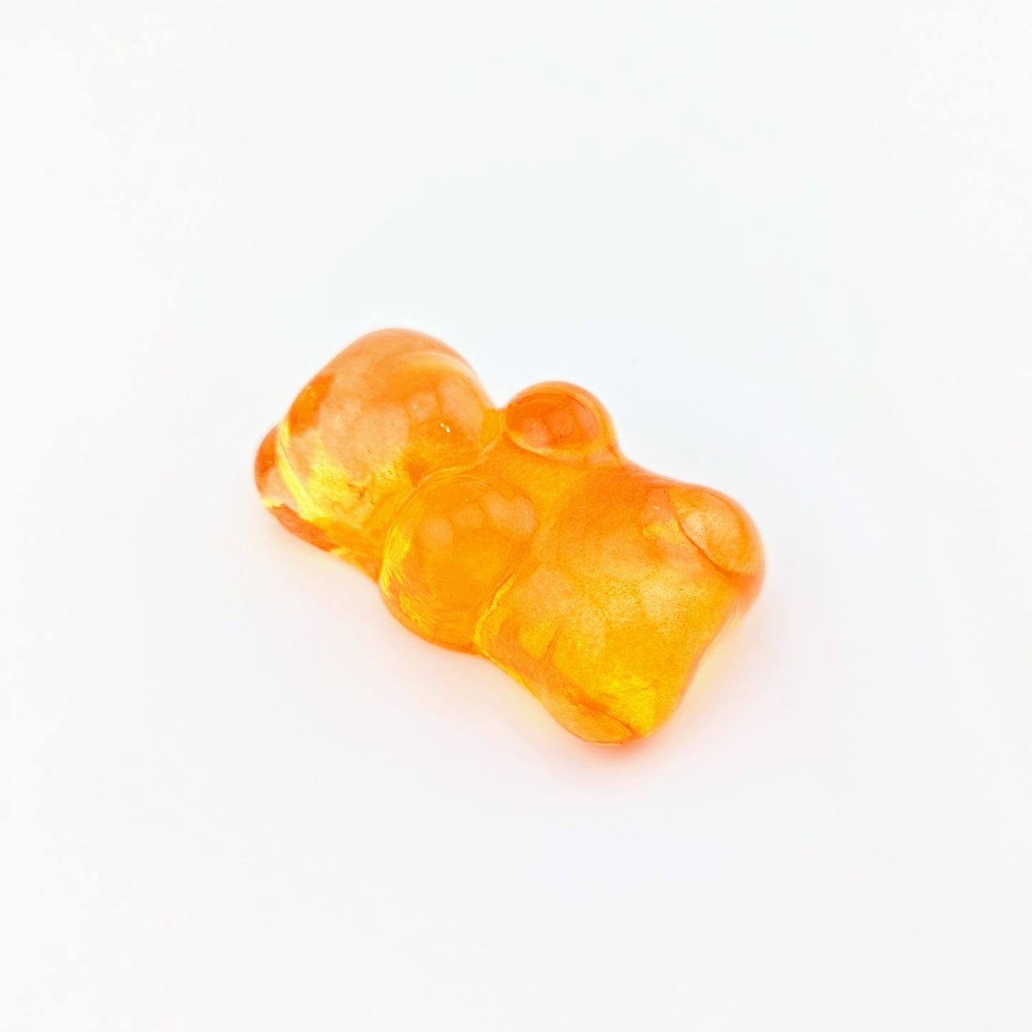 Eriko Kobayashi
Gummy Bear (Orange), 2024
Glass Sculpture
Approx. 27 x 48 x 18 mm

From Eriko Kobayashi's Hyperrealistic Glass Food Series