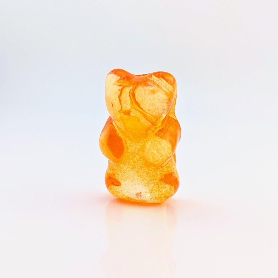 Eriko Kobayashi
Gummy Bear (Orange), 2024
Glass Sculpture
Approx. 27 x 48 x 18 mm

From Eriko Kobayashi's Hyperrealistic Glass Food Series