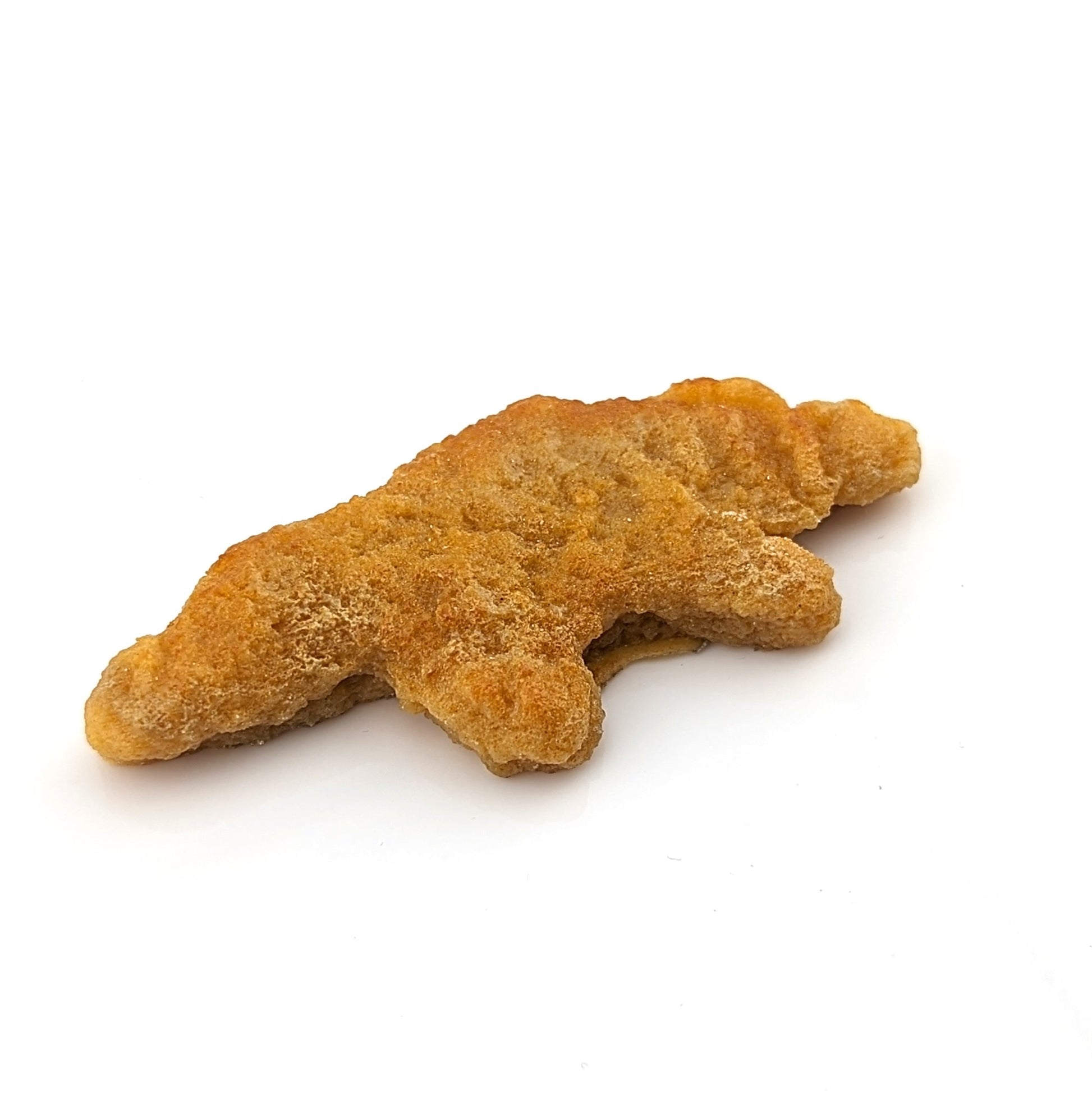 Eriko Kobayashi Dino Nugget, 2024 Glass Sculpture Approx 70 x 30 x 10 mm  From Eriko Kobayashi's Hyper-Realistic Glass Food Series