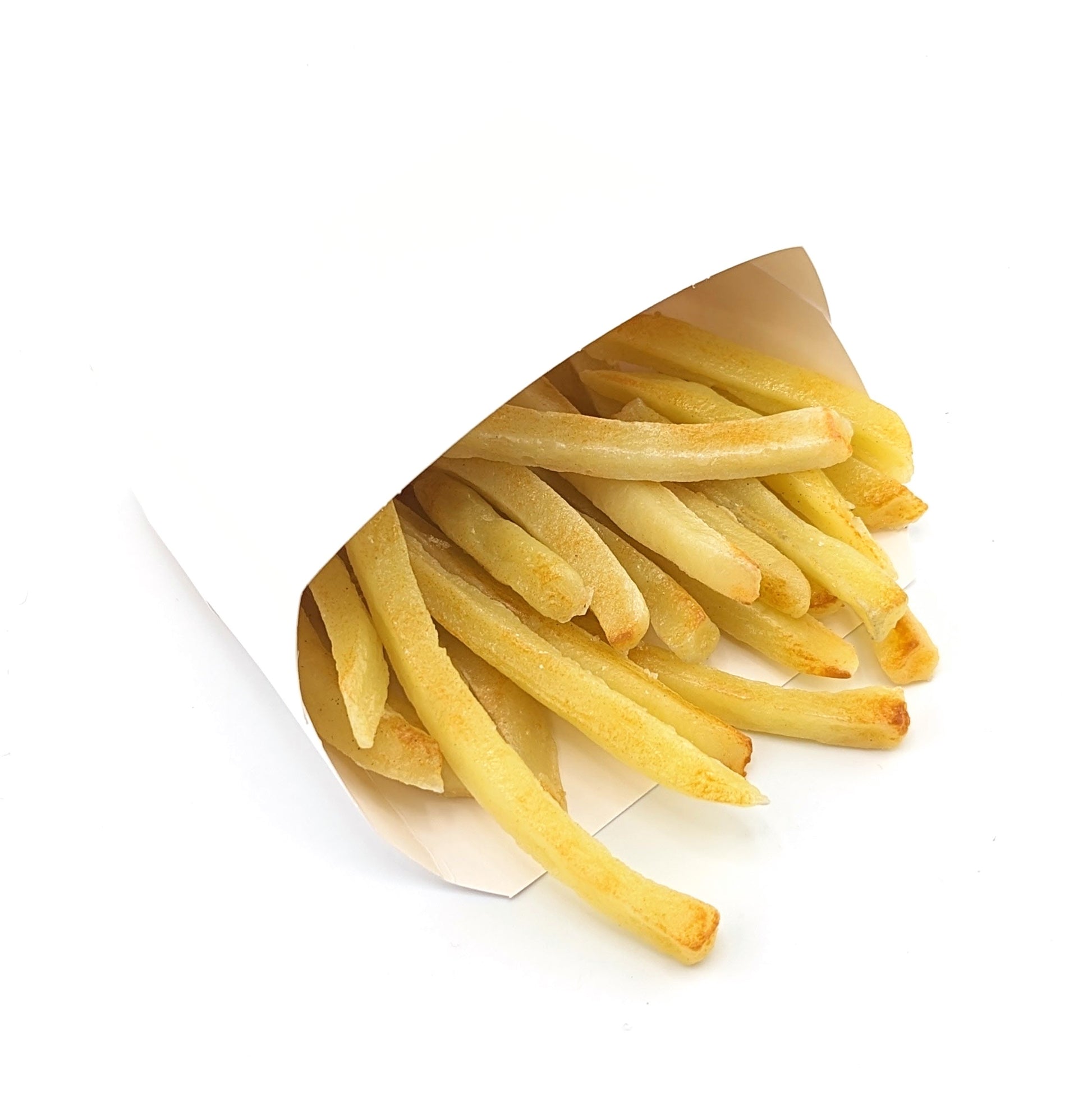 Eriko Kobayashi
Side of Fries, 2024
Glass Sculpture Set
Dimensions Vary (Approx 40 mm to 105 mm)

From Eriko Kobayashi's Hyper-Realistic Glass Food Series. Set includes 24 individual glass french fry sculptures.