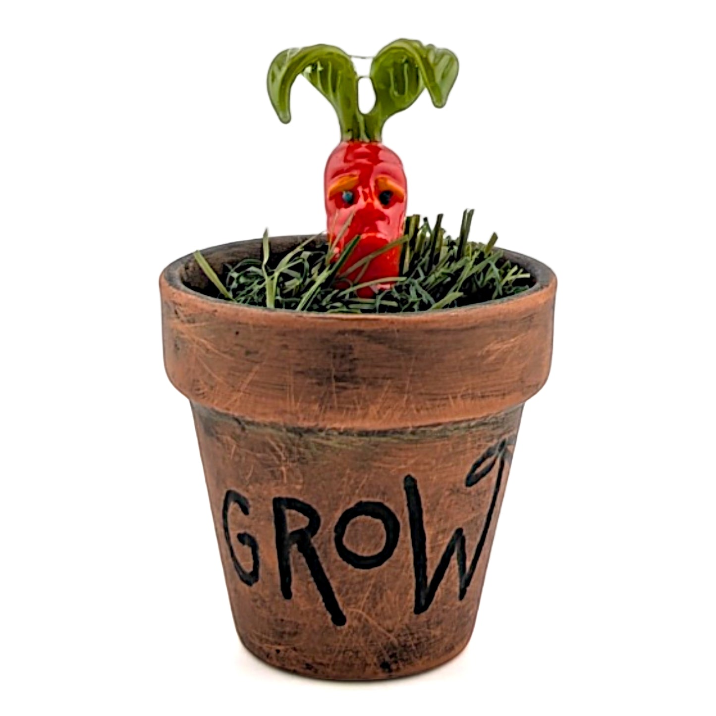 Ethan Windy Carrot Top, 2026 Borosilicate glass sculpture 54 x 54 x 79 mm Hand signed + dated by the artist