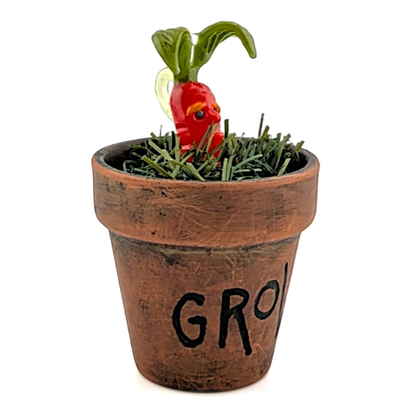 Ethan Windy Carrot Top, 2026 Borosilicate glass sculpture 54 x 54 x 79 mm Hand signed + dated by the artist