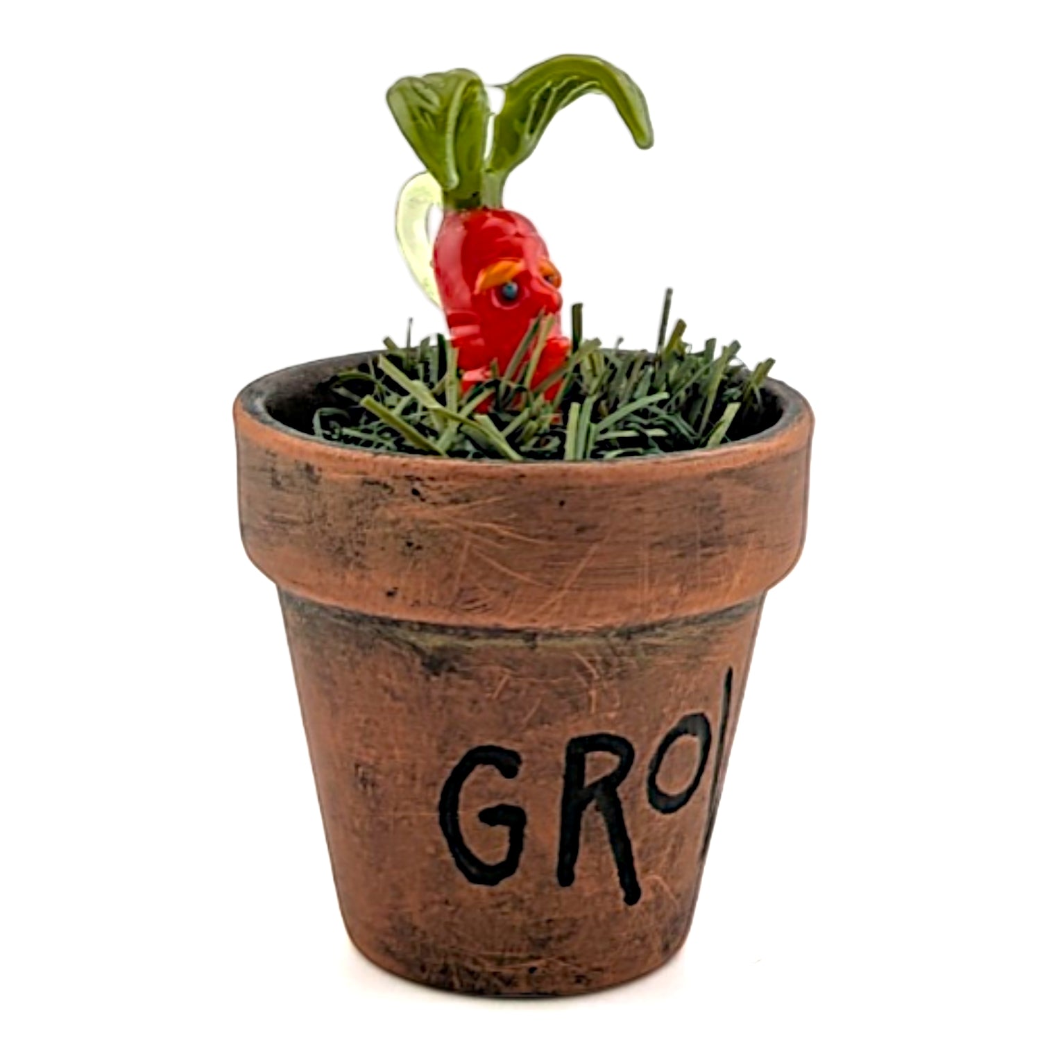 Ethan Windy Carrot Top, 2026 Borosilicate glass sculpture 54 x 54 x 79 mm Hand signed + dated by the artist