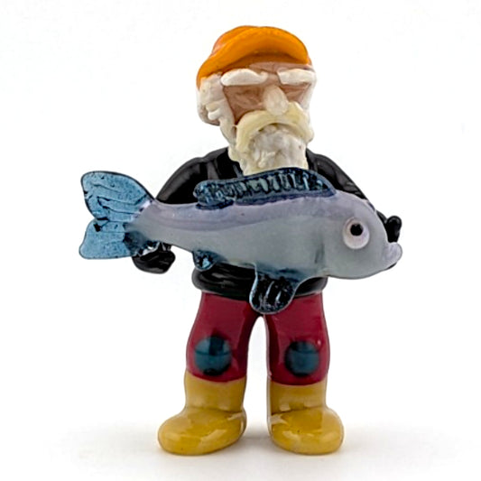 Ethan Windy Catch of the Day, 2026 Borosilicate glass sculpture 42 x 28 x 59 mm Hand signed + dated by the artist