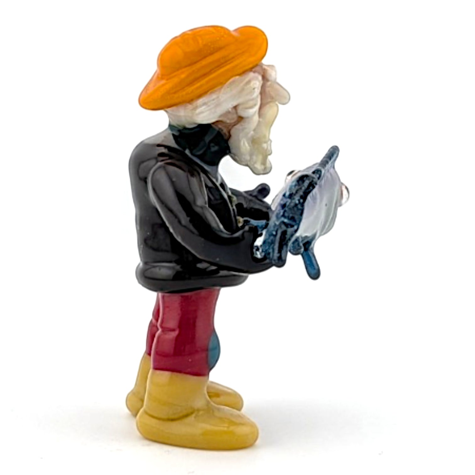 Ethan Windy Catch of the Day, 2026 Borosilicate glass sculpture 42 x 28 x 59 mm Hand signed + dated by the artist