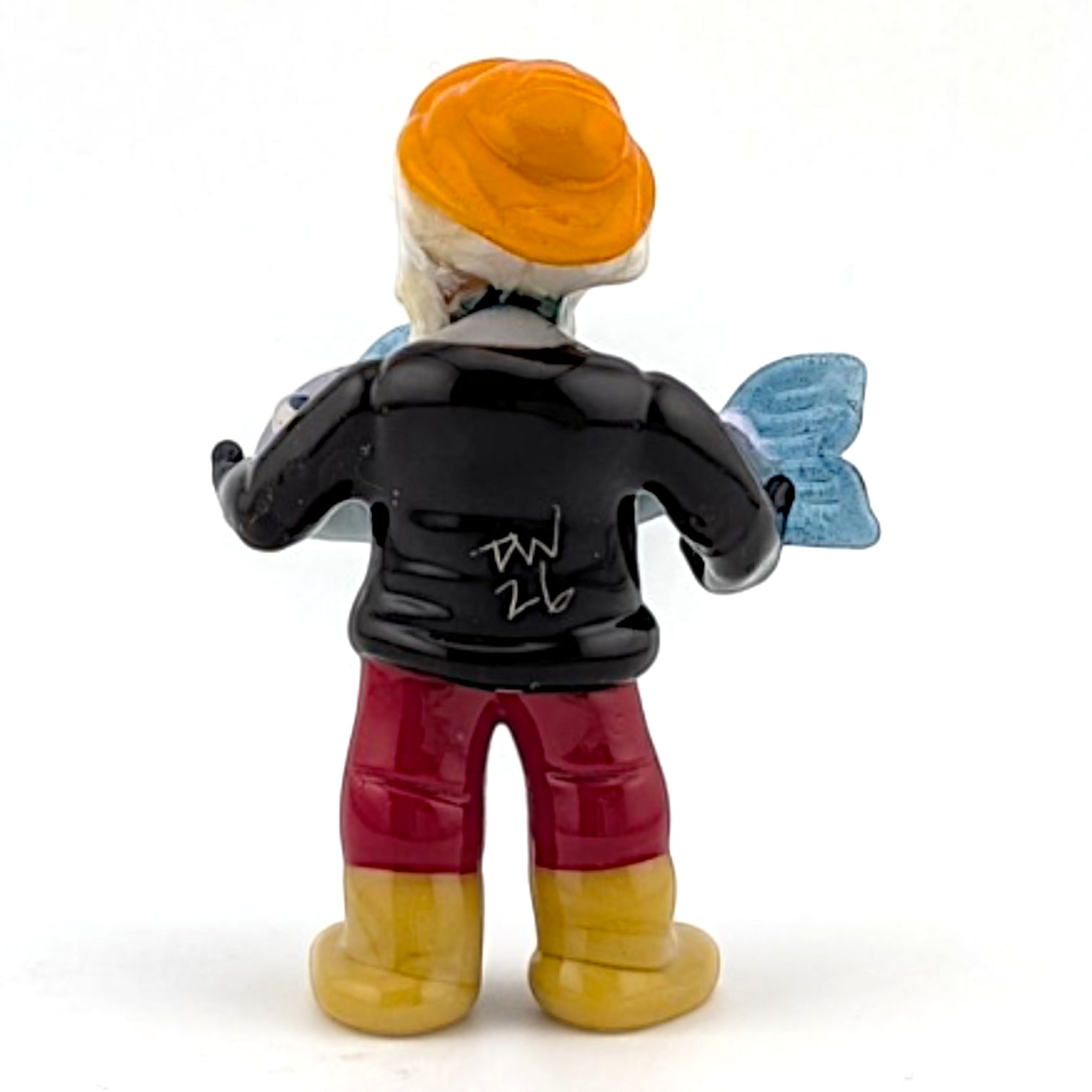 Ethan Windy Catch of the Day, 2026 Borosilicate glass sculpture 42 x 28 x 59 mm Hand signed + dated by the artist