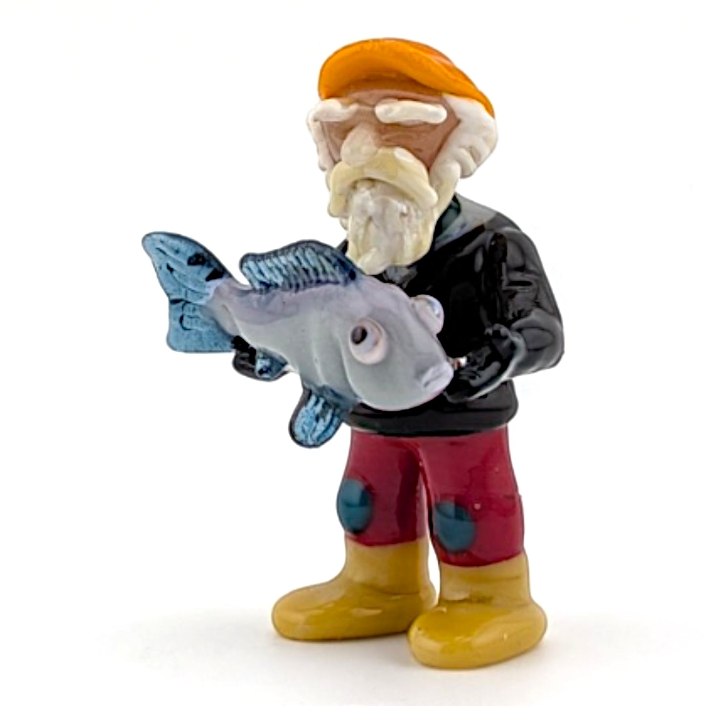 Ethan Windy Catch of the Day, 2026 Borosilicate glass sculpture 42 x 28 x 59 mm Hand signed + dated by the artist