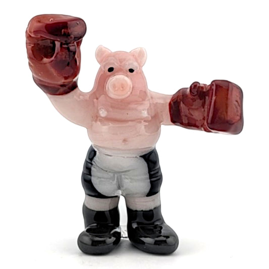Ethan Windy Pork Chop, 2026 Borosilicate glass sculpture 50 x 18 x 58 mm Hand signed + dated by the artist