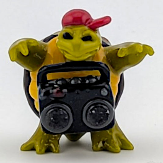 Ethan Windy Turnt Up Tortoise, 2026 Borosilicate glass sculpture 39 x 33 x 40 mm Hand signed + dated by the artist
