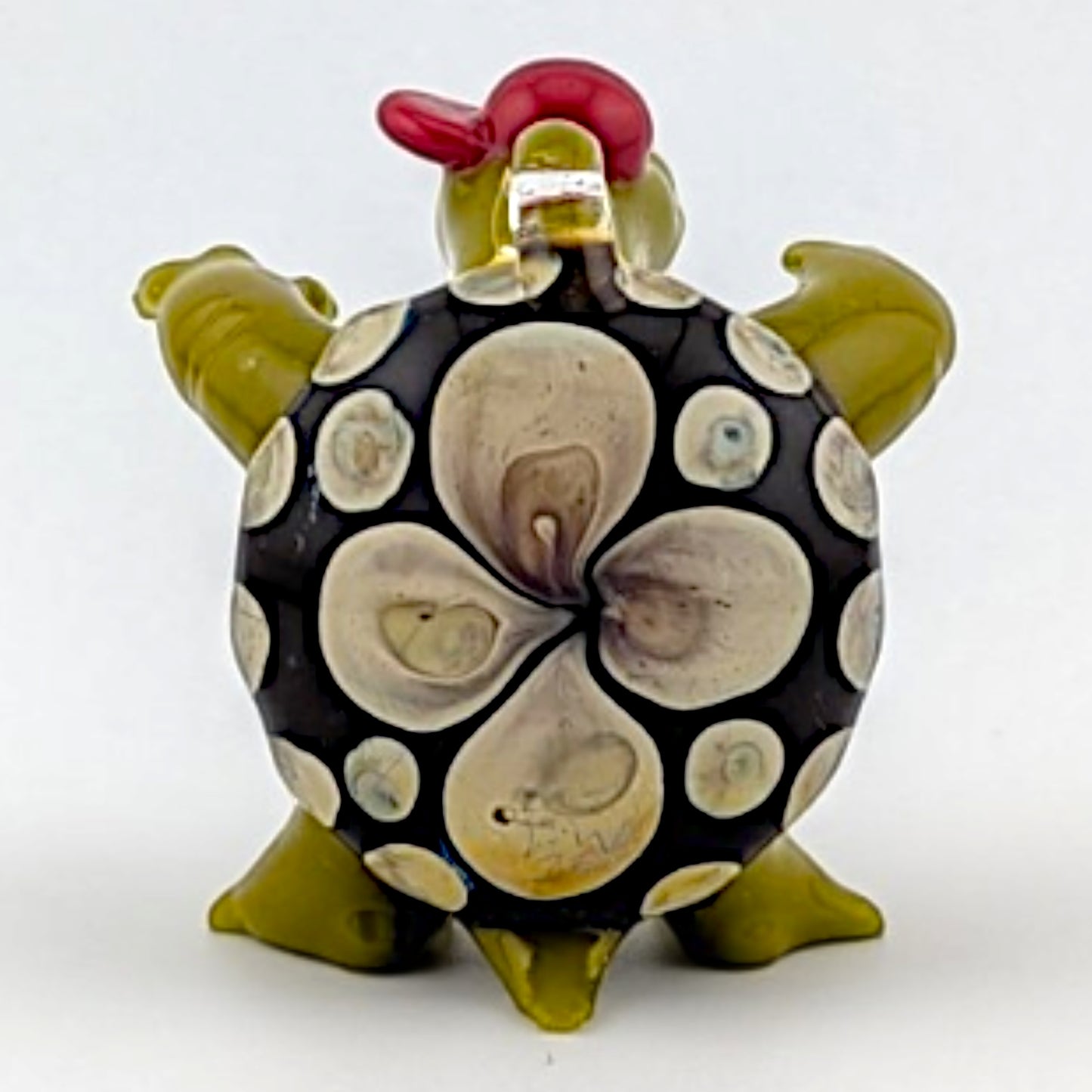 Ethan Windy Turnt Up Tortoise, 2026 Borosilicate glass sculpture 39 x 33 x 40 mm Hand signed + dated by the artist