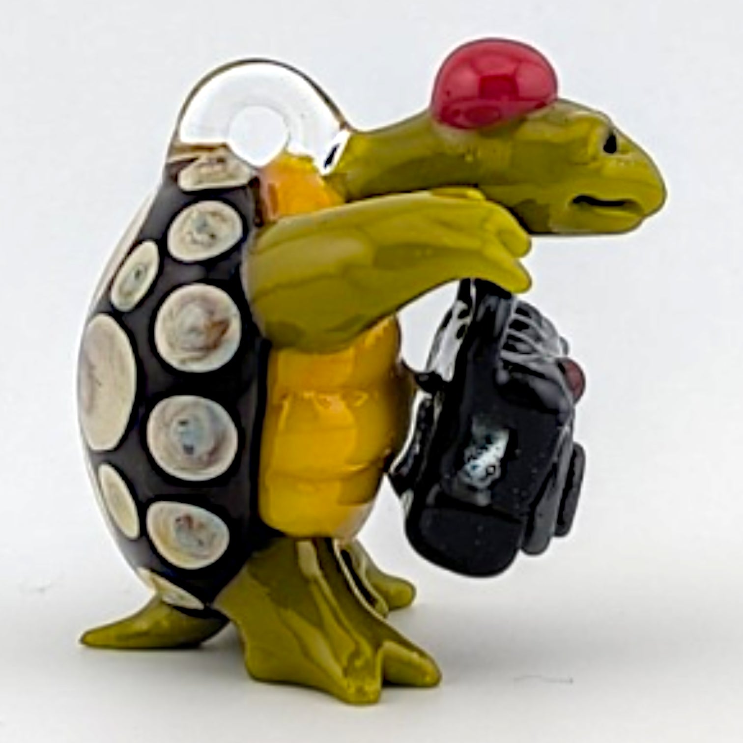 Ethan Windy Turnt Up Tortoise, 2026 Borosilicate glass sculpture 39 x 33 x 40 mm Hand signed + dated by the artist
