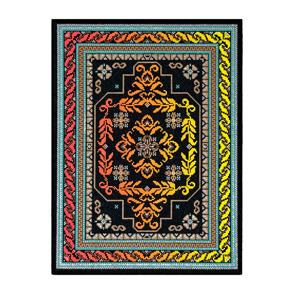 Fire Horse Bitrug, 2026 
UV & Glow Screen Print on Moodmat 
8.25 x 11 in 
Edition of 88 