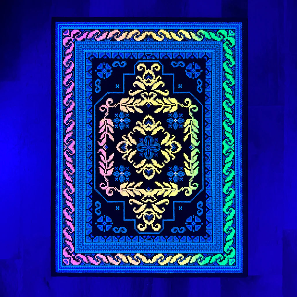 Fire Horse Bitrug, 2026 
UV & Glow Screen Print on Moodmat 
8.25 x 11 in 
Edition of 88 