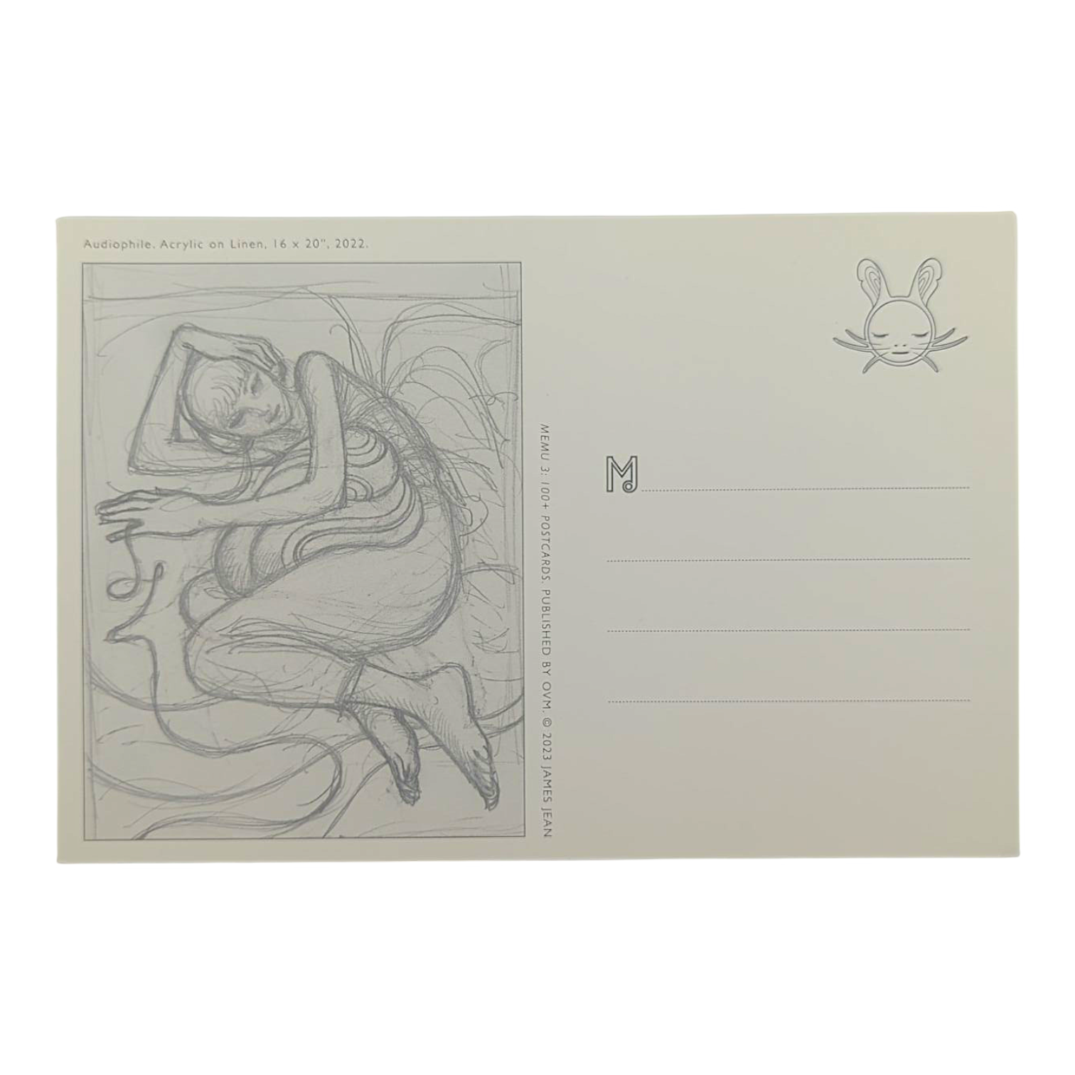 James Jean “Audiophile” Postcard

Offset lithograph on postcard
4 x 6 in
Features a reproduction of James Jean’s "Audiophile" (2022)