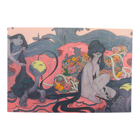 James Jean “Bathers” Postcard

Offset lithograph on postcard
4 x 6 in
Features a reproduction of James Jean’s "Bathers" (2019)