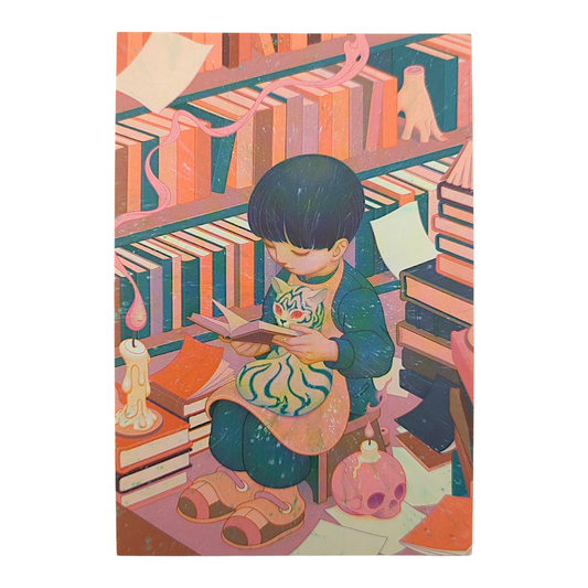 James Jean “Bibliophile” Postcard

Offset lithograph on postcard
4 x 6 in
Features a reproduction of James Jean’s "Bibliophile" (2021)