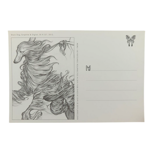 James Jean "Black Dog" Postcard