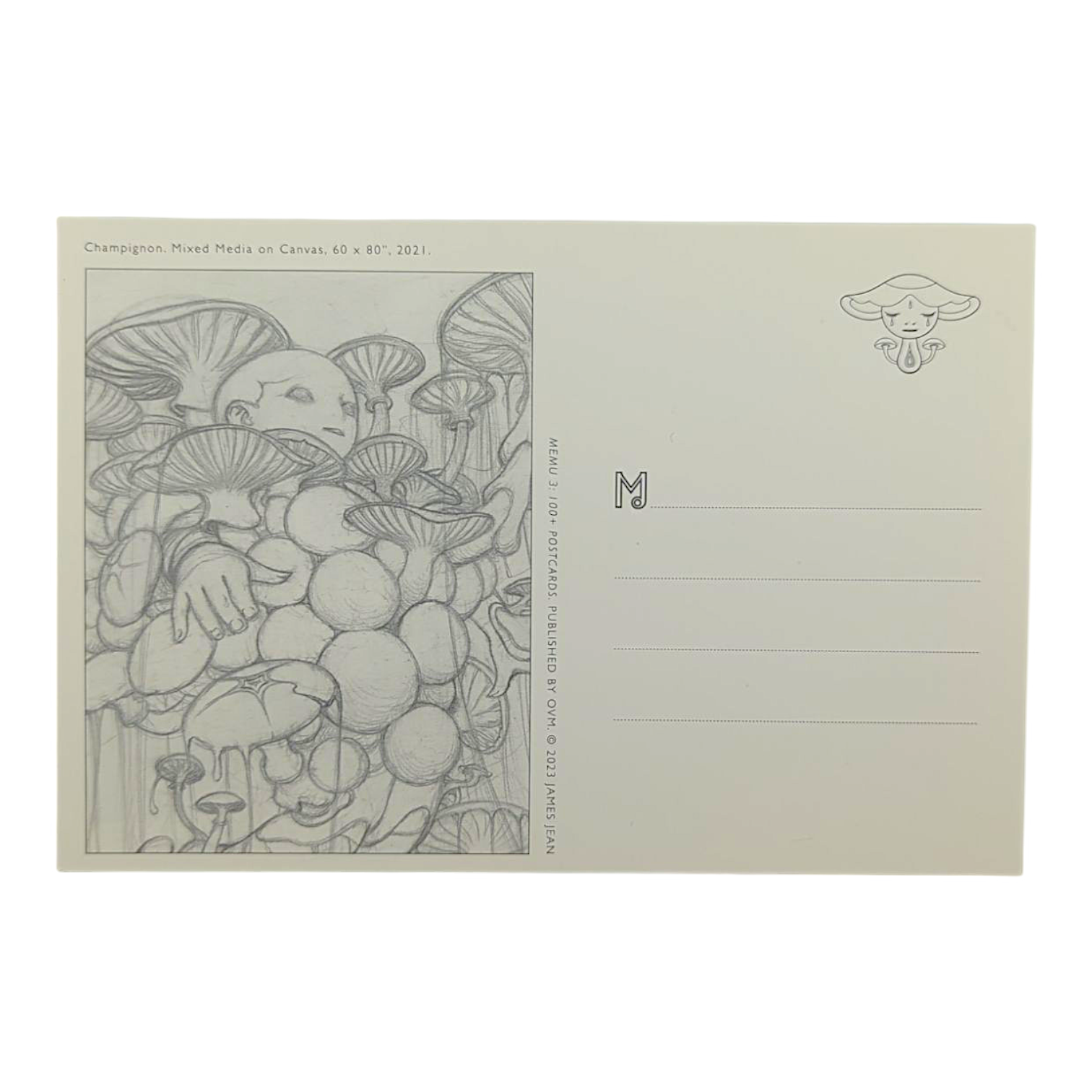 James Jean “Champignon” Postcard 
Offset lithograph on postcard 
4 x 6 in 
Features a reproduction of James Jean’s "Champignon" (2021) 