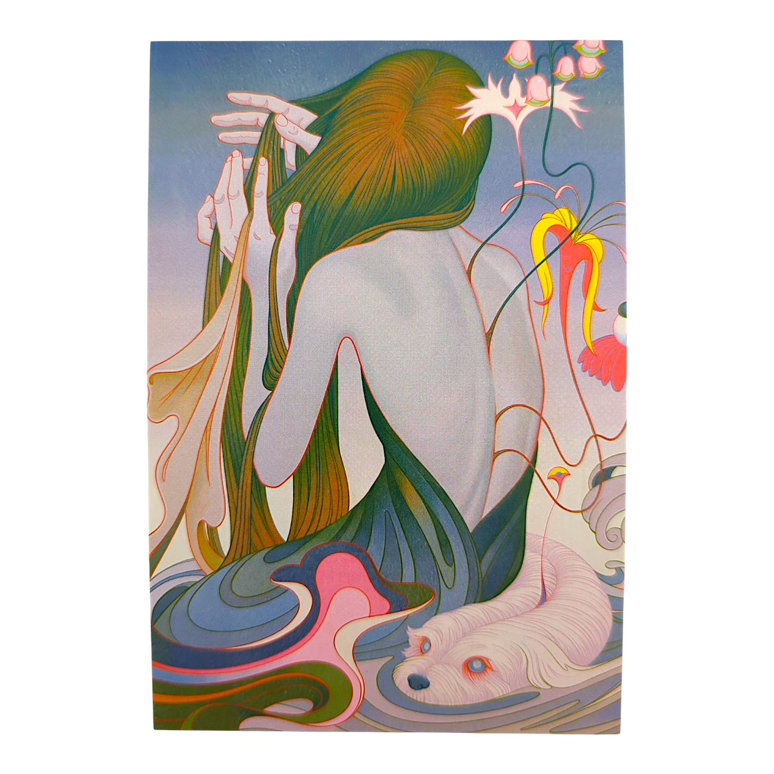 James Jean "Chine" Postcard 

Offset lithograph on postcard 
4 x 6 in 
Features a reproduction of James Jean’s "Chine" (2022) 