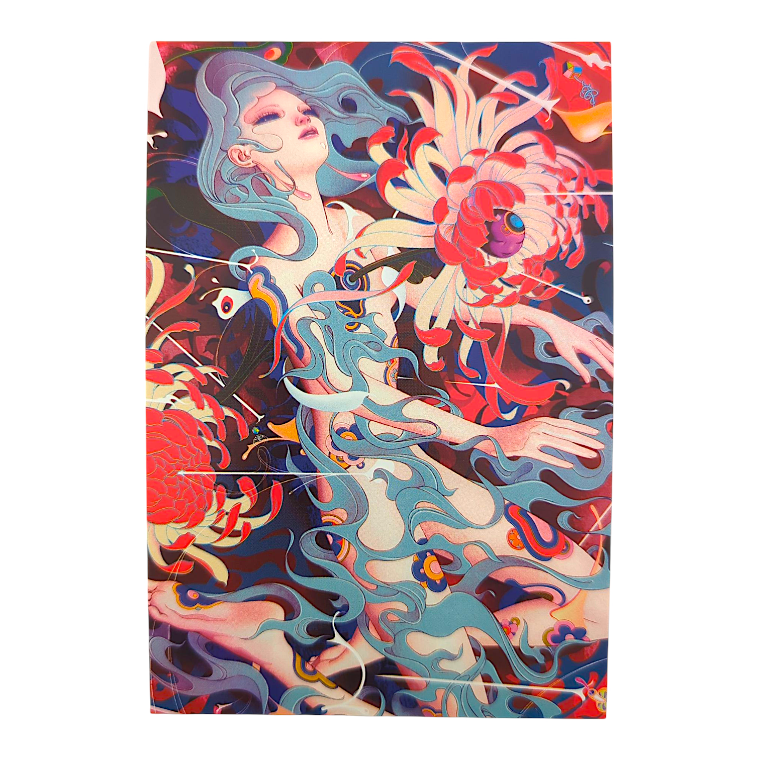 James Jean "Chrysanthemum" Postcard 

Offset lithograph on postcard 
4 x 6 in 
Features a reproduction of James Jean’s "Chrysanthemum" (2019) 
