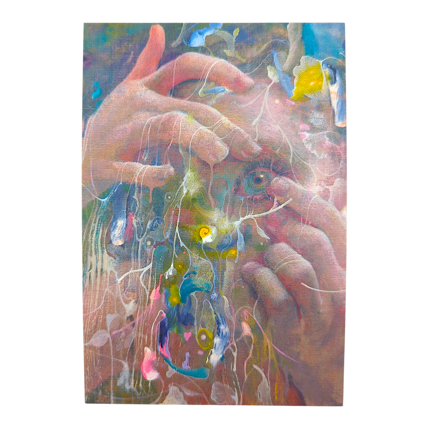 James Jean "Contact" Postcard 

Offset lithograph on postcard 
4 x 6 in 
Features a reproduction of James Jean’s "Contact" (2022) 