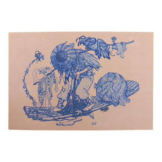James Jean “Cormorant” Postcard

Offset lithograph on postcard
4 x 6 in
Features a reproduction of James Jean’s "Cormorant" (2014)