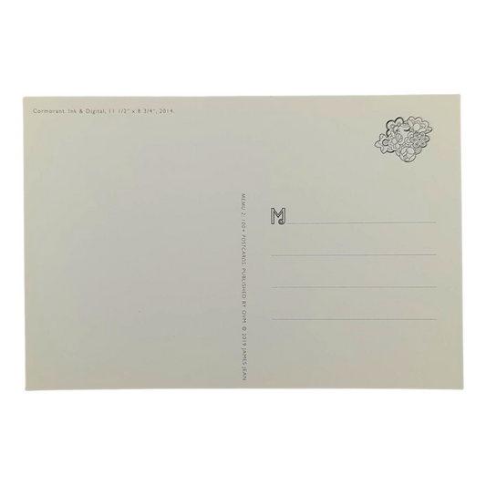 James Jean “Cormorant” Postcard

Offset lithograph on postcard
4 x 6 in
Features a reproduction of James Jean’s "Cormorant" (2014)