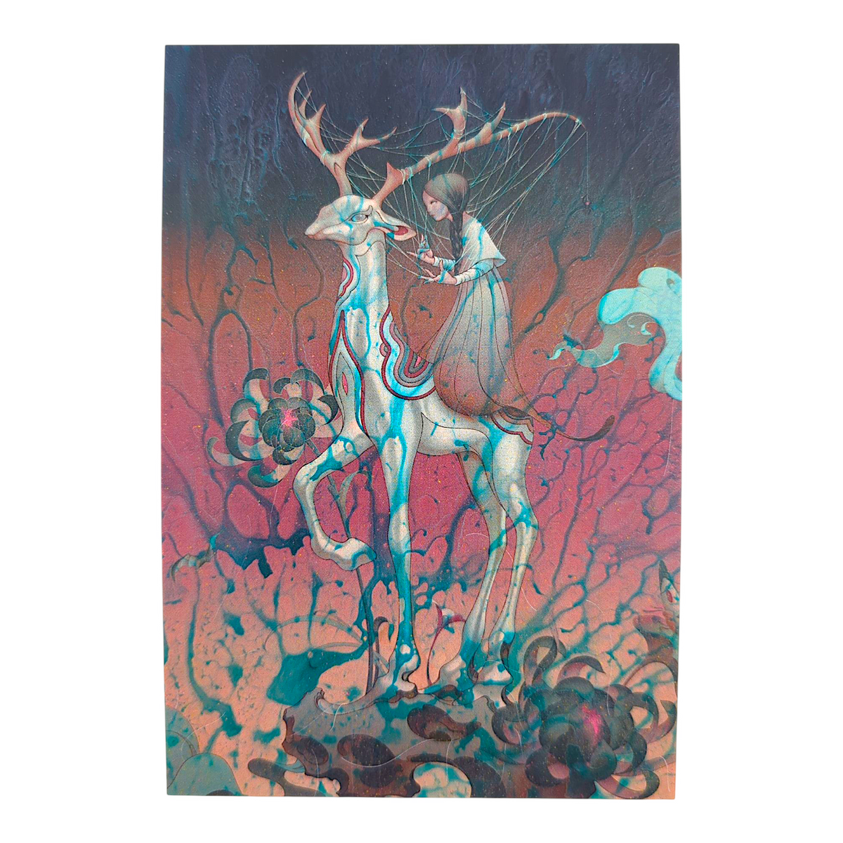 James Jean "Deer" Postcard 

Offset lithograph on postcard 
4 x 6 in 
Features a reproduction of James Jean’s "Deer" (2022) 