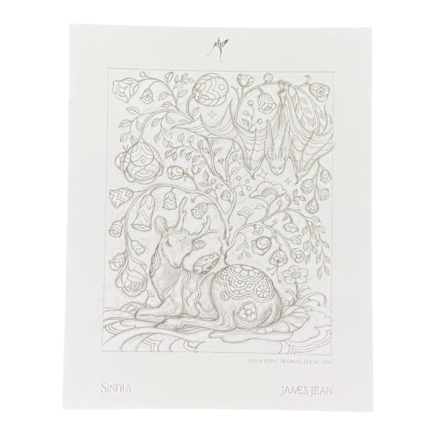 James Jean "Deer" Postcard