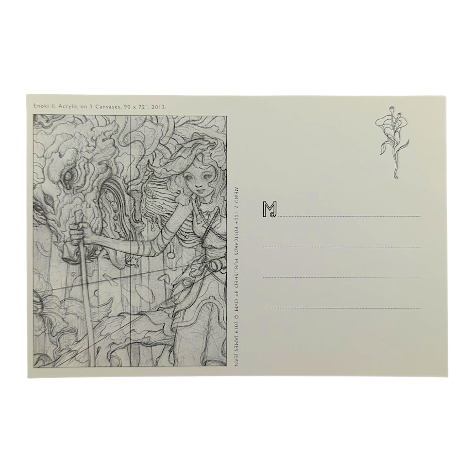 James Jean “Enoki II” Postcard

Offset lithograph on postcard
4 x 6 in
Features a reproduction of James Jean’s "Enoki II" (2013)