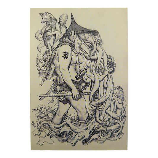 James Jean “Ganesha” Postcard

Offset lithograph on postcard
4 x 6 in
Features a reproduction of James Jean’s "Ganesha" (2014)