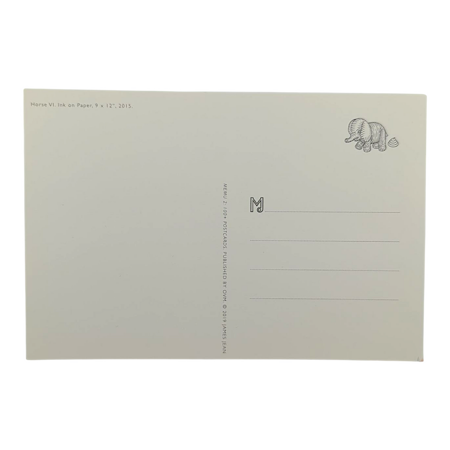 James Jean “Horse VI” Postcard

Offset lithograph on postcard
4 x 6 in
Features a reproduction of James Jean’s "Horse VI" (2015)