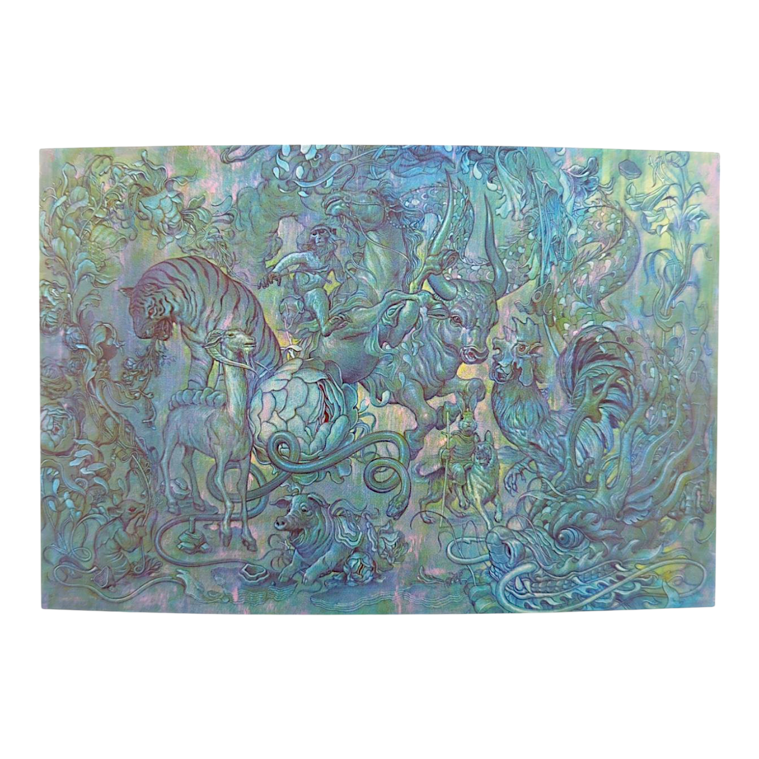 James Jean “Hunting Party II” Postcard

Offset lithograph on postcard
4 x 6 in
Features a reproduction of James Jean’s "Hunting Party II" (2016)