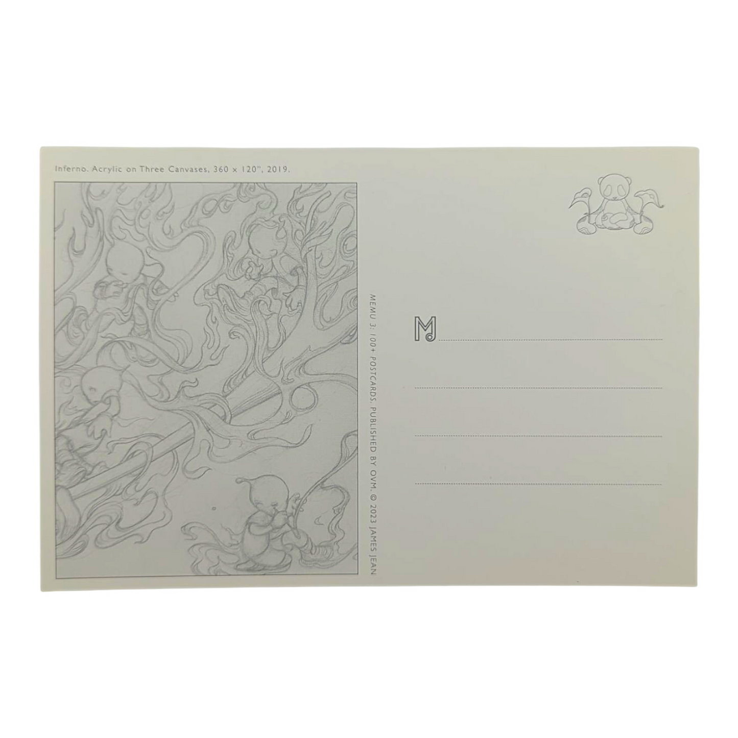 James Jean “Inferno” Postcard

Offset lithograph on postcard
4 x 6 in
Features a reproduction of James Jean’s "Inferno" (2019)