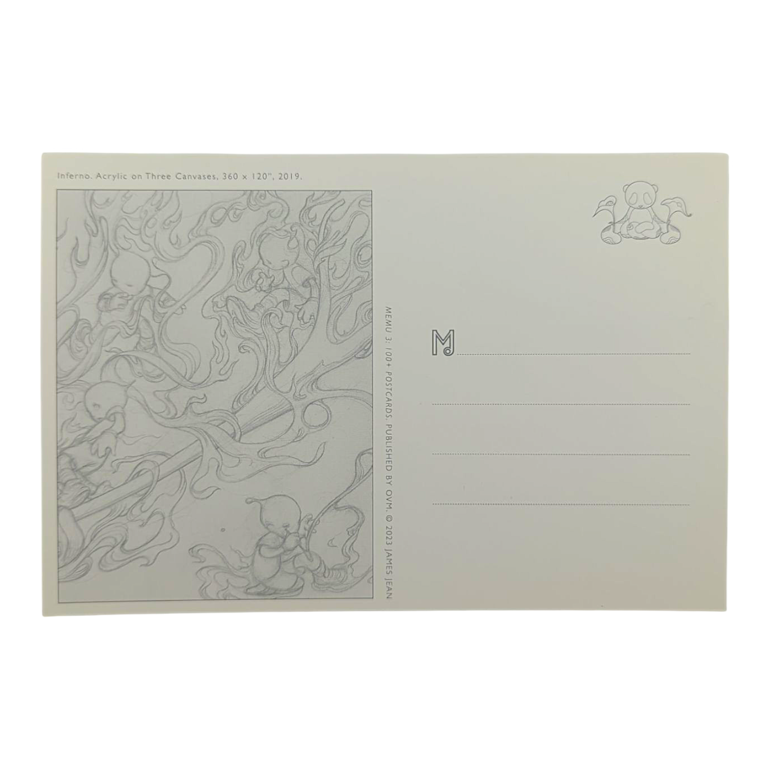 James Jean “Inferno” Postcard

Offset lithograph on postcard
4 x 6 in
Features a reproduction of James Jean’s "Inferno" (2019)