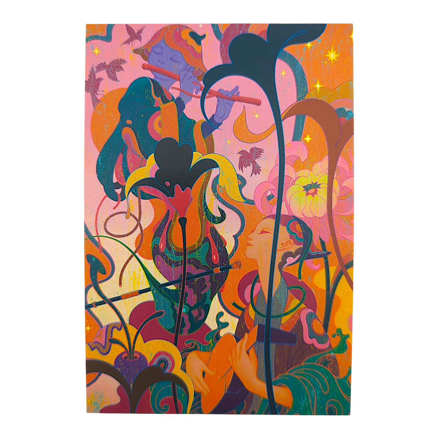 James Jean "Jam II" Postcard 

Offset lithograph on postcard 
4 x 6 in 
Features a reproduction of James Jean’s "Jam II" (2023) 