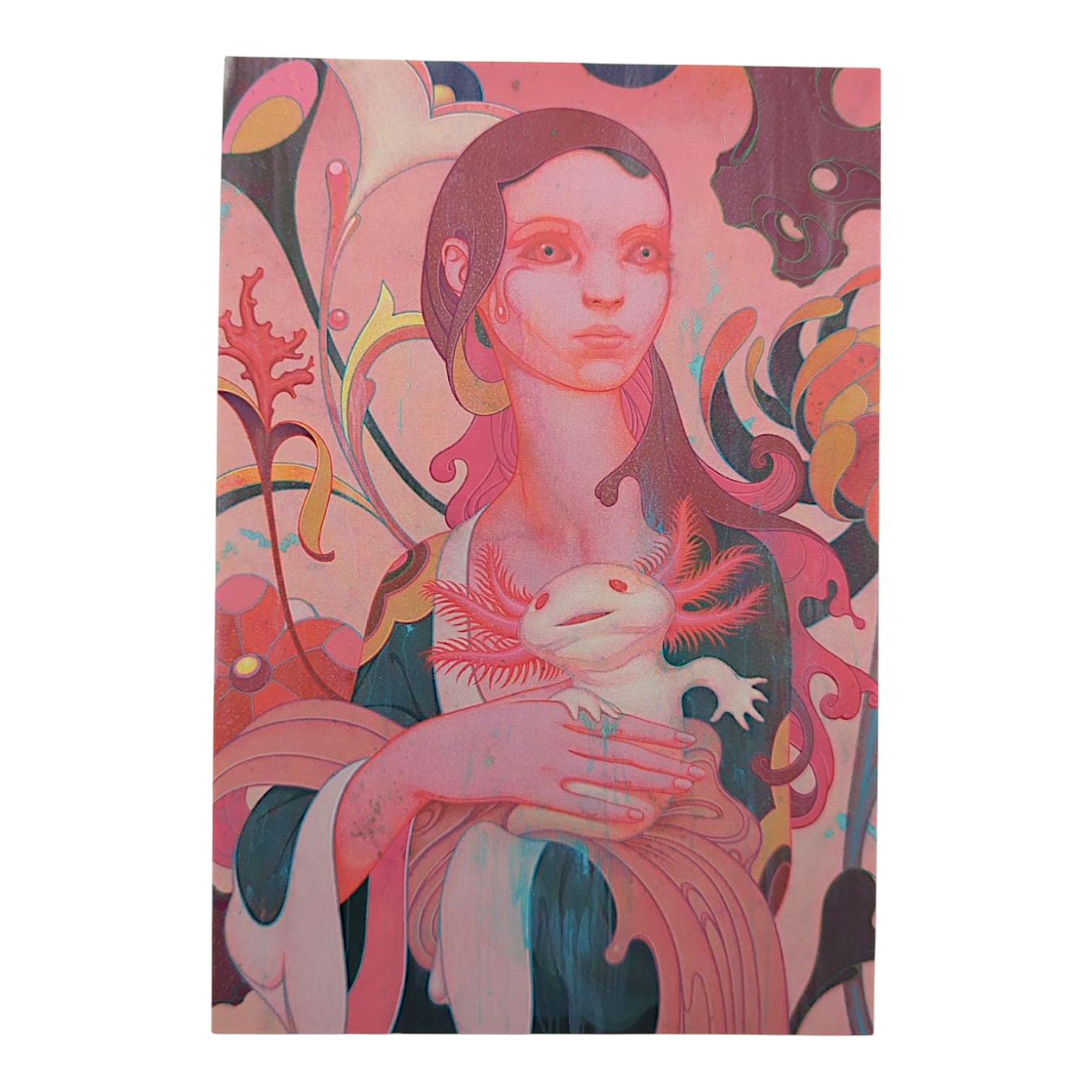 James Jean “Lady with an Axolotl” Postcard

Offset lithograph on postcard
4 x 6 in
Features a reproduction of James Jean’s "Lady with an Axolotl" (2020)