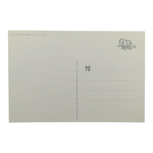 James Jean “Lola” Postcard

Offset lithograph on postcard
4 x 6 in
Features a reproduction of James Jean’s "Lola" (2017)