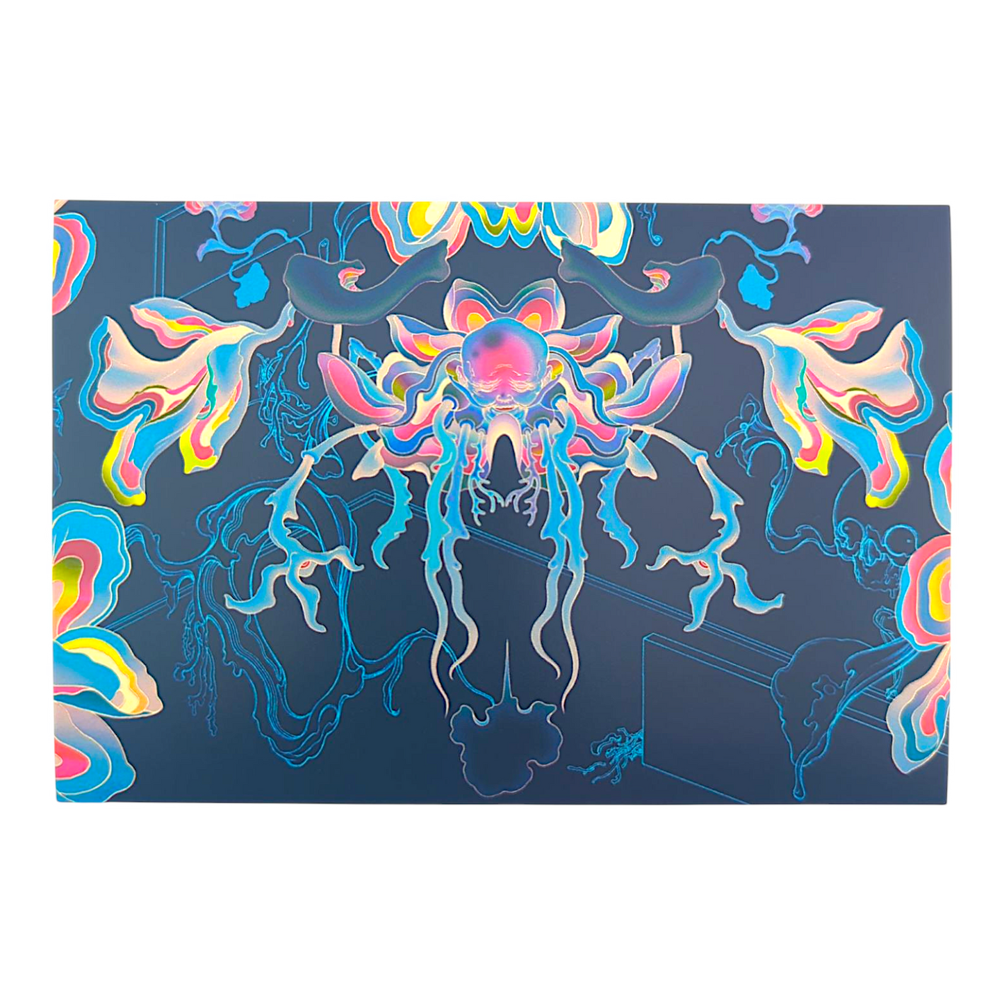 James Jean “Lotus War Night IV” Postcard 

Offset lithograph on postcard 
4 x 6 in 
Features a reproduction of James Jean’s "Lotus War Night IV" (2011) 