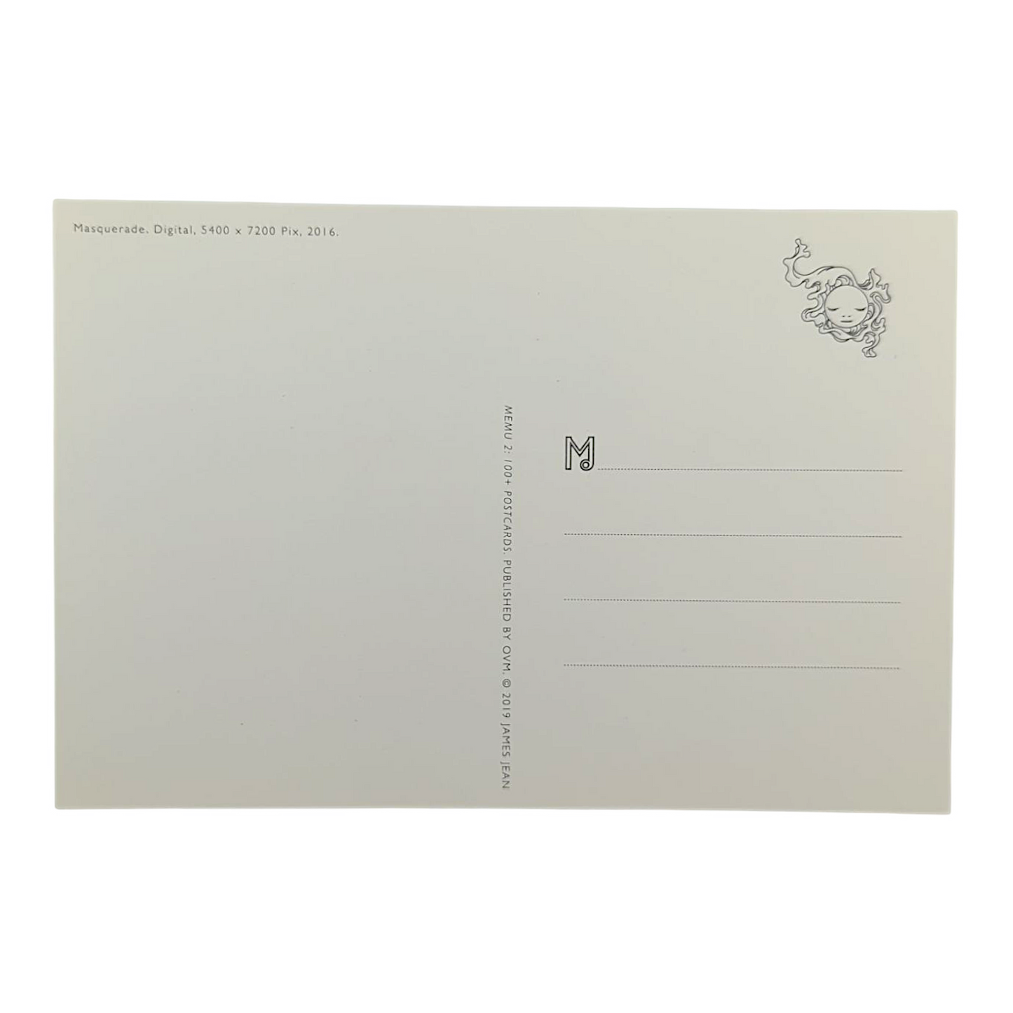 James Jean “Masquerade” Postcard

Offset lithograph on postcard
4 x 6 in
Features a reproduction of James Jean’s "Masquerade" (2016)