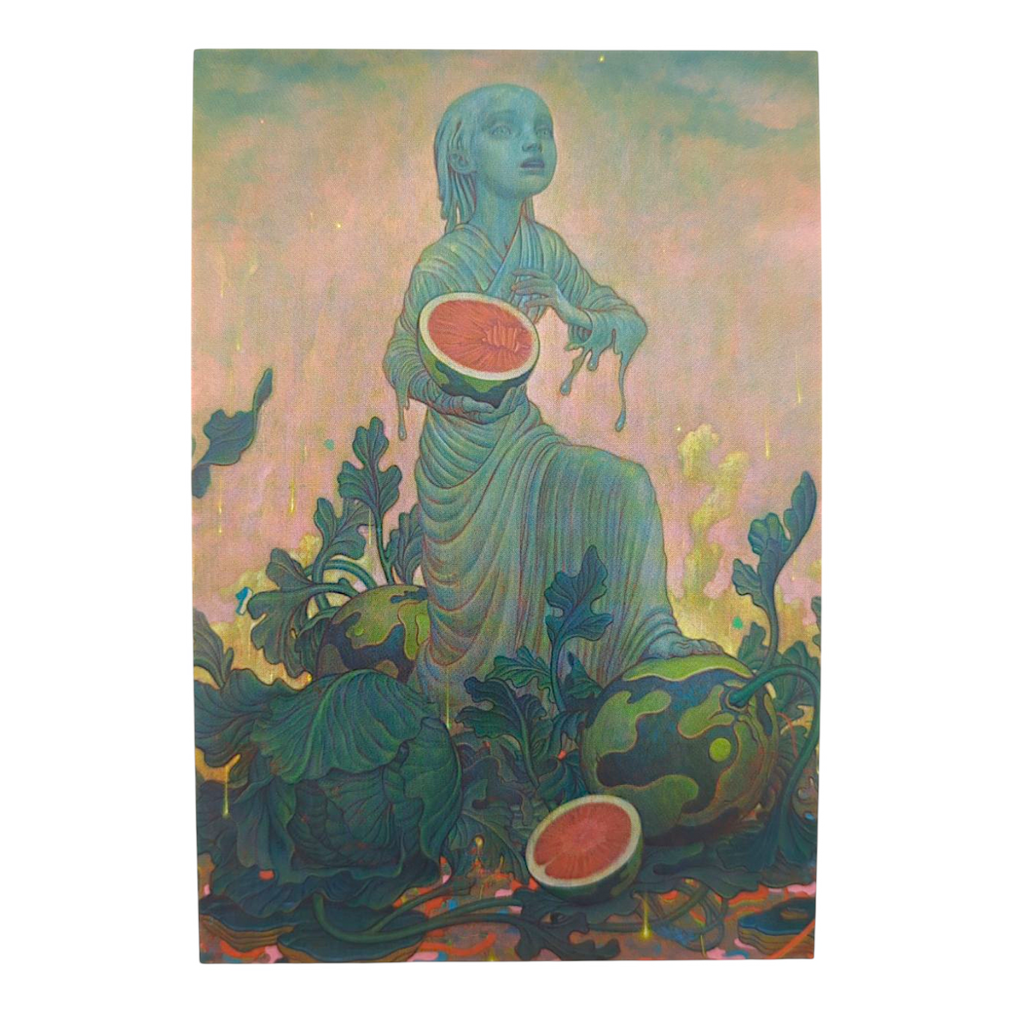 James Jean “Melon” Postcard

Offset lithograph on postcard
4 x 6 in
Features a reproduction of James Jean’s "Melon" (2016)