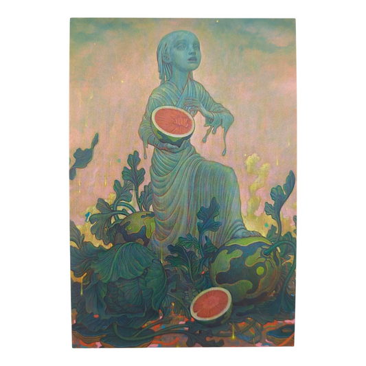 James Jean “Melon” Postcard

Offset lithograph on postcard
4 x 6 in
Features a reproduction of James Jean’s "Melon" (2016)