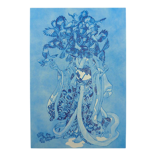 James Jean “Mockingbird” Postcard

Offset lithograph on postcard
4 x 6 in
Features a reproduction of James Jean’s "Mockingbird" (2015)